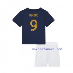Nogometni Dres Francuska Olivier Giroud 9 Dječji Domaći Svjetsko prvenstvo 2022 Kratkih Rukava