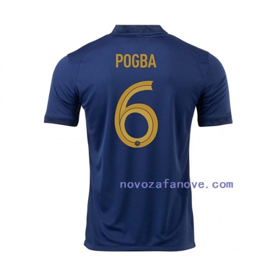 Nogometni Dres Francuska Pogba 6 Muški Domaći Svjetsko prvenstvo 2022 Kratkih Rukava