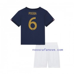 Nogometni Dres Francuska Pogba 6 Dječji Domaći Svjetsko prvenstvo 2022 Kratkih Rukava