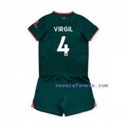 Nogometni Dres Liverpool Virgil van Dijk 4 Dječji Treći 2022-2023 Kratkih Rukava