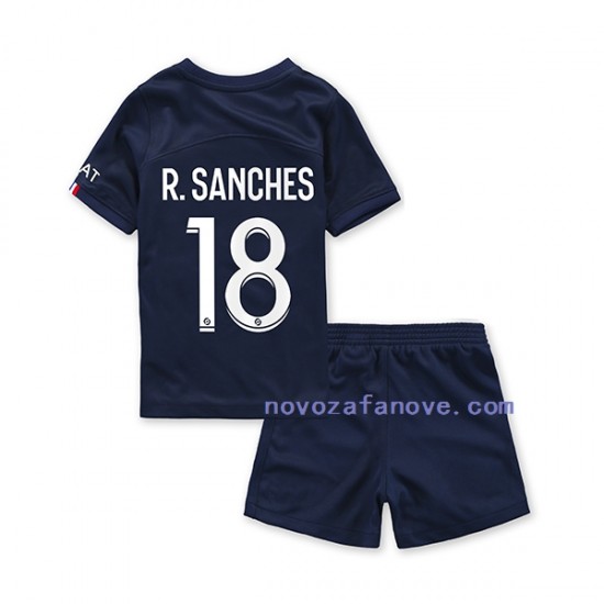 Nogometni Dres Paris Saint-Germain R.Sanches 18 Dječji Domaći 2022-2023 Kratkih Rukava