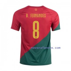 Nogometni Dres Portugal B.Fernandes 8 Muški Domaći Svjetsko prvenstvo 2022 Kratkih Rukava