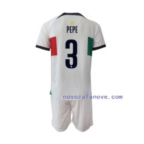 Nogometni Dres Portugal PEPE 3 Dječji Gostujući Svjetsko prvenstvo 2022 Kratkih Rukava