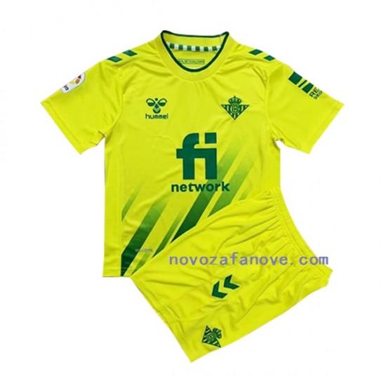 Nogometni Dres Real Betis Golmanski Dječji Gostujući 2022-2023 Kratkih Rukava