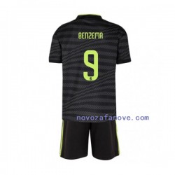 Nogometni Dres Real Madrid Benzema 9 Dječji Treći 2022-2023 Kratkih Rukava