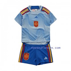 Nogometni Dres Španjolska Dječji Gostujući Svjetsko prvenstvo 2022 Kratkih Rukava