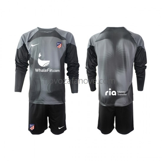 Nogometni Dres Atlético Madrid Golmanski Dječji Gostujući 2022-2023 Dugim Rukavima