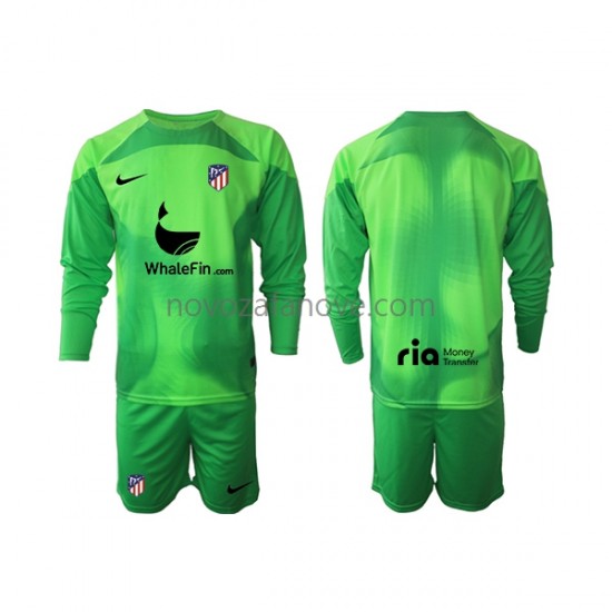 Nogometni Dres Atlético Madrid Golmanski Dječji Domaći 2022-2023 Dugim Rukavima