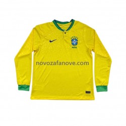 Nogometni Dres Brazil Muški Domaći Svjetsko prvenstvo 2022 Dugim Rukavima
