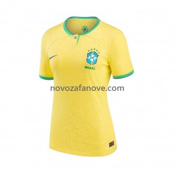 Nogometni Dres Brazil Ženska Domaći Svjetsko prvenstvo 2022 Kratkih Rukava