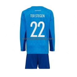 Nogometni Dres Njemačka ter Stegen 22 Golmanski Dječji Domaći Svjetsko prvenstvo 2022 Dugim Rukavima