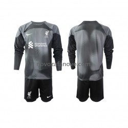 Nogometni Dres Liverpool Golmanski Dječji Gostujući 2022-2023 Dugim Rukavima
