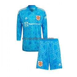 Nogometni Dres Manchester United Golmanski Dječji Domaći 2022-2023 Dugim Rukavima