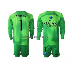 Nogometni Dres Paris Saint-Germain Keylor Navas 1 Golmanski Dječji Domaći 2022-2023 Dugim Rukavima