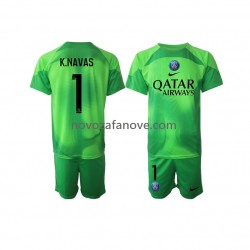 Nogometni Dres Paris Saint-Germain Keylor Navas 1 Golmanski Dječji Domaći 2022-2023 Kratkih Rukava