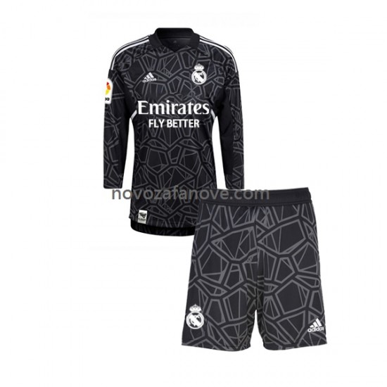 Nogometni Dres Real Madrid Golmanski Dječji Gostujući 2022-2023 Dugim Rukavima