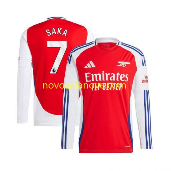 Nogometni Dres Arsenal Bukayo Saka 7 Muški Domaći 2024-2025 Dugim Rukavima