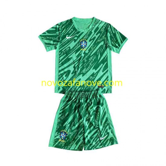 Nogometni Dres Brazil Golmanski Dječji Treći 2024 Kratkih Rukava