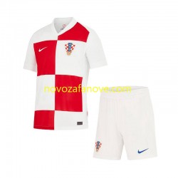 Nogometni Dres Hrvatska Dječji Domaći Euro 2024 Kratkih Rukava