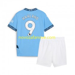 Nogometni Dres Manchester City Erling Haaland 9 Dječji Domaći 2024-2025 Kratkih Rukava