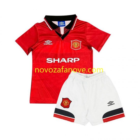 Nogometni Dres Manchester United Retro Dječji Domaći 1994 Kratkih Rukava